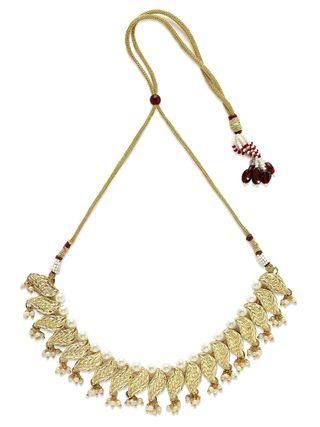 Karatcart Gold Plated Kundan Peal Jewellery Set for Women